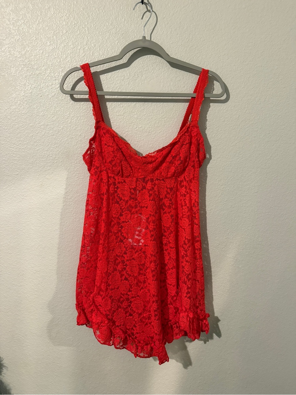 Beginning Boutique Red Lace Chemise